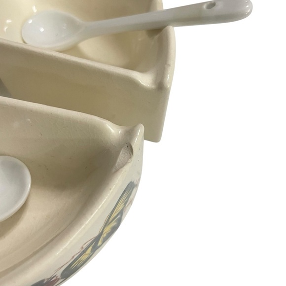 Vintage Fred Roberts Strawberry Preserves Jam Marmalade Divided Dish with Spoons - Picture 11 of 13